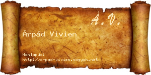 Árpád Vivien névjegykártya