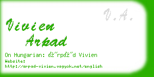 vivien arpad business card